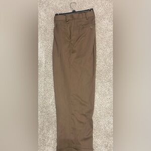 GS Men's Dress Pants Size 44x28 Pleated Front Cuffed Hem